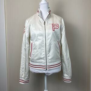 Polham the Justifiable Satin Varsity Jacket Size S